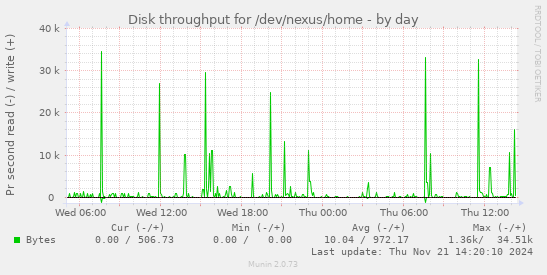 Disk throughput for /dev/nexus/home