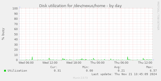 Disk utilization for /dev/nexus/home